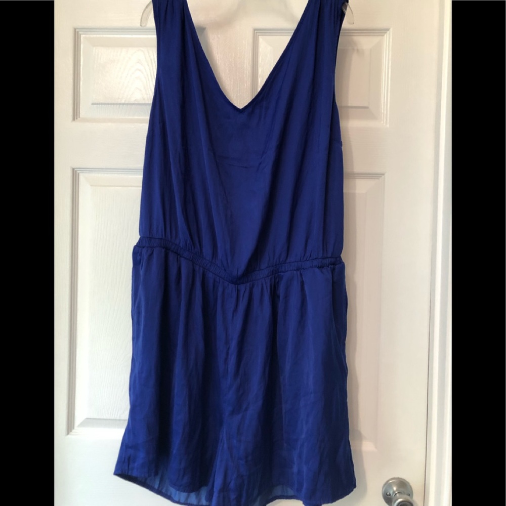 Loft Plus Size 22 Blue Romper, Never Worn - Picture 2 of 3